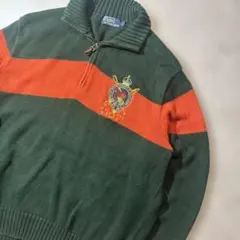 Polo Ralph Lauren ハーフジップニット センターライン刺繍