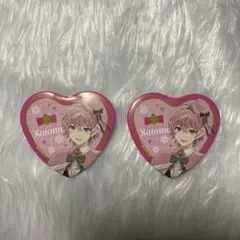 すとぷり　さとみ　ハート型ピンバッジ 2個セット
