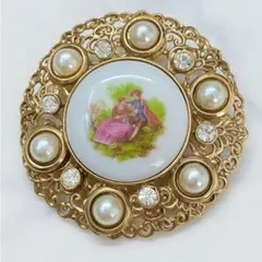 LIMOGES✨CASTEL リモージュ　フラゴナール　ブローチのサムネイル