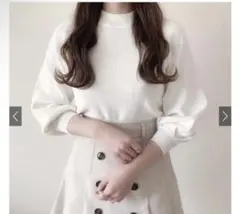 GRL ボリュームスリーブニットトップス