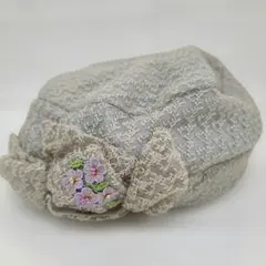 Forest　サマーベレー帽　オーガンジー　リボン　刺繍　ヴィンテージのサムネイル