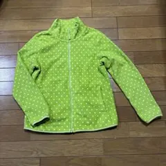 UNIQLO ユニクロ グリーン 水玉模様 フリースジャケット150