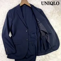 ユニクロ UNIQLO 感動ジャケット パンツ コットンライク ネイビー M