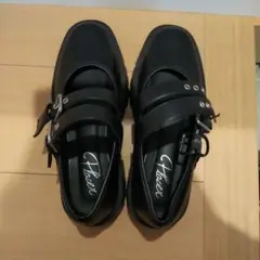 ブラック メリージェーン ローファー ストラップ付き Mサイズ