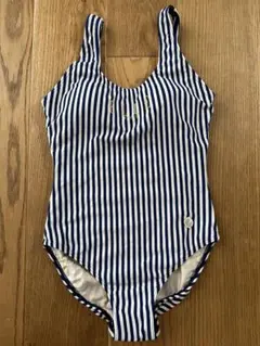 ELLE PARIS　女性水着ワンピース　サイズ9M　D5870　紺白ボーダー