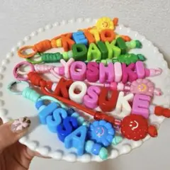 オーダーメイド୨୧名入れ パラコード ネームチャーム