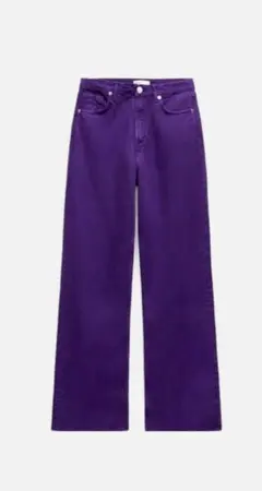 ZARA 美品 ハイウエスト ワイドデニム
