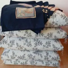 座布団、座布団カバー各5枚セット