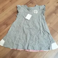 【新品】130 SUNDAYS SUN グレー半袖ワンピース可愛いお洒落