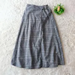 フレアースカート 秋冬 グレー