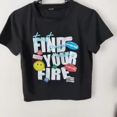 グラフィックプリント Tシャツ ブラック 10Yのサムネイル
