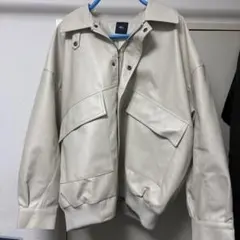 ホワイトレザージャケット