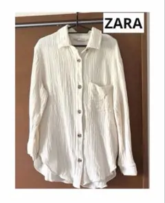 ZARA 長袖シャツ 大きめS コットン100