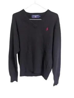 POLO GROUND SPORTS ブラック Vネックセーター M