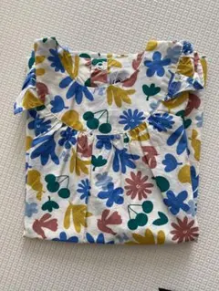 【新品未使用品】プチバトー  プリントワンピース　24m/86cm