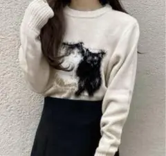 GRL キャットニットトップス