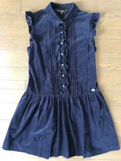 【トゥービーバイアニエスベー コーデュロイワンピース 紺色 38 Mサイズ】
