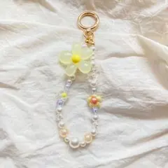 ビーズストラップ　チャーム　キーホルダー　ハンドメイド　推し活