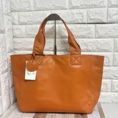 ⑥ zucchero ズッケロ ソフトカウレザー トートバック　マリーゴールドのサムネイル