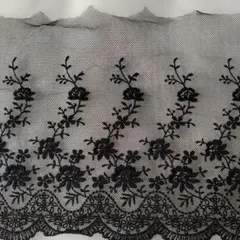 チュールレース　黒