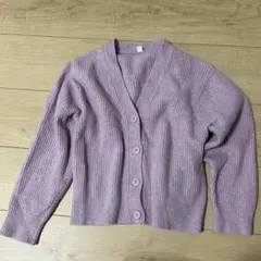 ユニクロ薄ピンク カーディガン 130cm