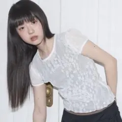 FANCY CLUB ファンシークラブWave Puff Lace T