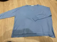 earth music&ecology ライトブルー Vネックセーター　春ニット