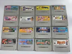 【ジャンク品】スーパーファミコンソフト　16本まとめ売り
