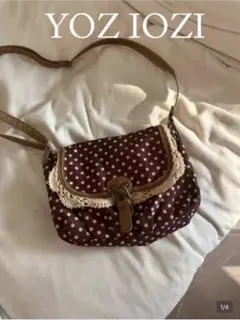 YOZ IOZI ドット柄ショルダーバッグ