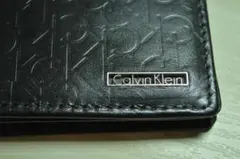 『黒革』CALVIN KLEIN/カルバンクライン【CKロゴ】カードケース