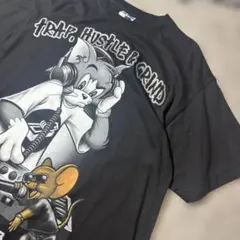 Phat Dog デザインTシャツ ブラック Tom & Jerry ラップT