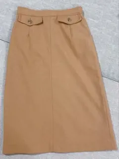 未使用NBBブラウン タイトスカート 膝丈