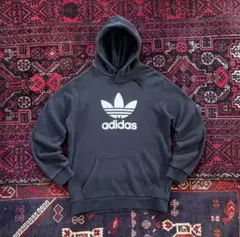 adidas アディダス トレフォイル プルオーバー パーカー ブラック M