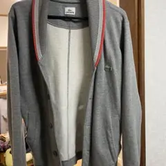 LACOSTE グレー ボタン付きカーディガン