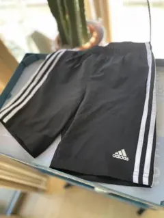 【adidas】130cm ハーフパンツ エアロレディ 吸汗速乾 ブラック