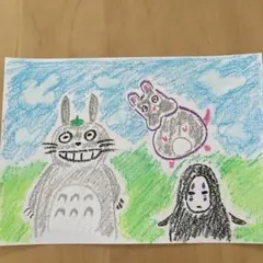 クレヨンで描いたジブリ