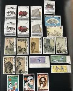 韓国・北朝鮮未使用切手22種セット