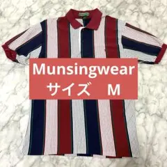 美品　Munsingwear ポロシャツ ストライプ M 90's マシンウェアのサムネイル