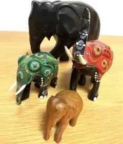 象　置物　インテリア　4体セット