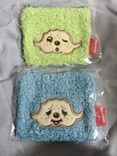モンチッチ もこもこスクエアポーチ　2こセット