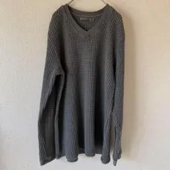 コロニートゥーワンスリーナイン Vネック　ワッフル生地　グレー　メンズ