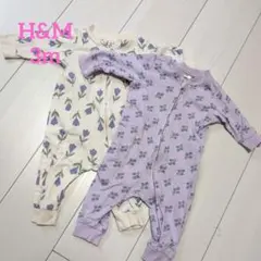 【USED】H&M 長袖ロンパース 3m 2枚セット