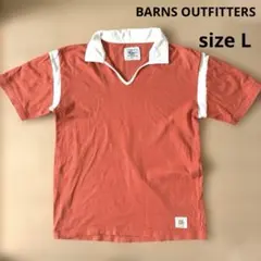 BARNS OUTFITTERS スキッパーポロシャツ L オレンジのサムネイル