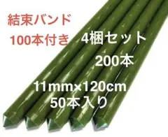 園芸用支柱 イボ付き 鋼管支柱 100本入り 16mm×150cm(バンド付き 