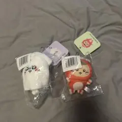 【新品未使用タグ付き】ちいかわ たこイカくじ ももんがくりまんじゅう2点セット