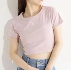 CHICO ピンク クロップドTシャツのサムネイル