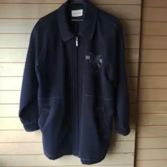 ★ITALY刺繍★ネイビー ジップアップ カジュアルジャケット★