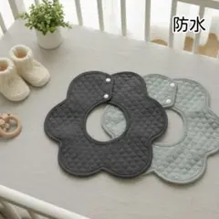 スタイよだれかけベビースタイ新品防水男の子女の子花型つけ襟360度BBセット：
