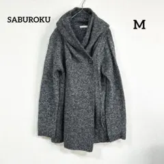 saburoku ショールカラーニットカーディガン グレーのサムネイル
