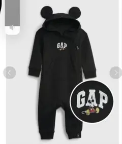 GAP ブラックロンパース ミッキーマウス耳付き